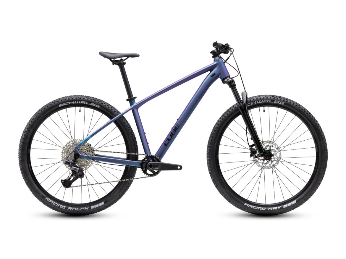 Cube hardtail mountain bike with front suspension